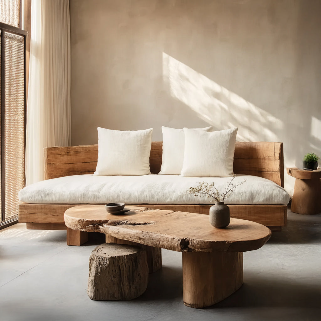 Handgefertigtes Holzsofa – Ideal für modernes Wohnzimmer oder gemütliche Lounge