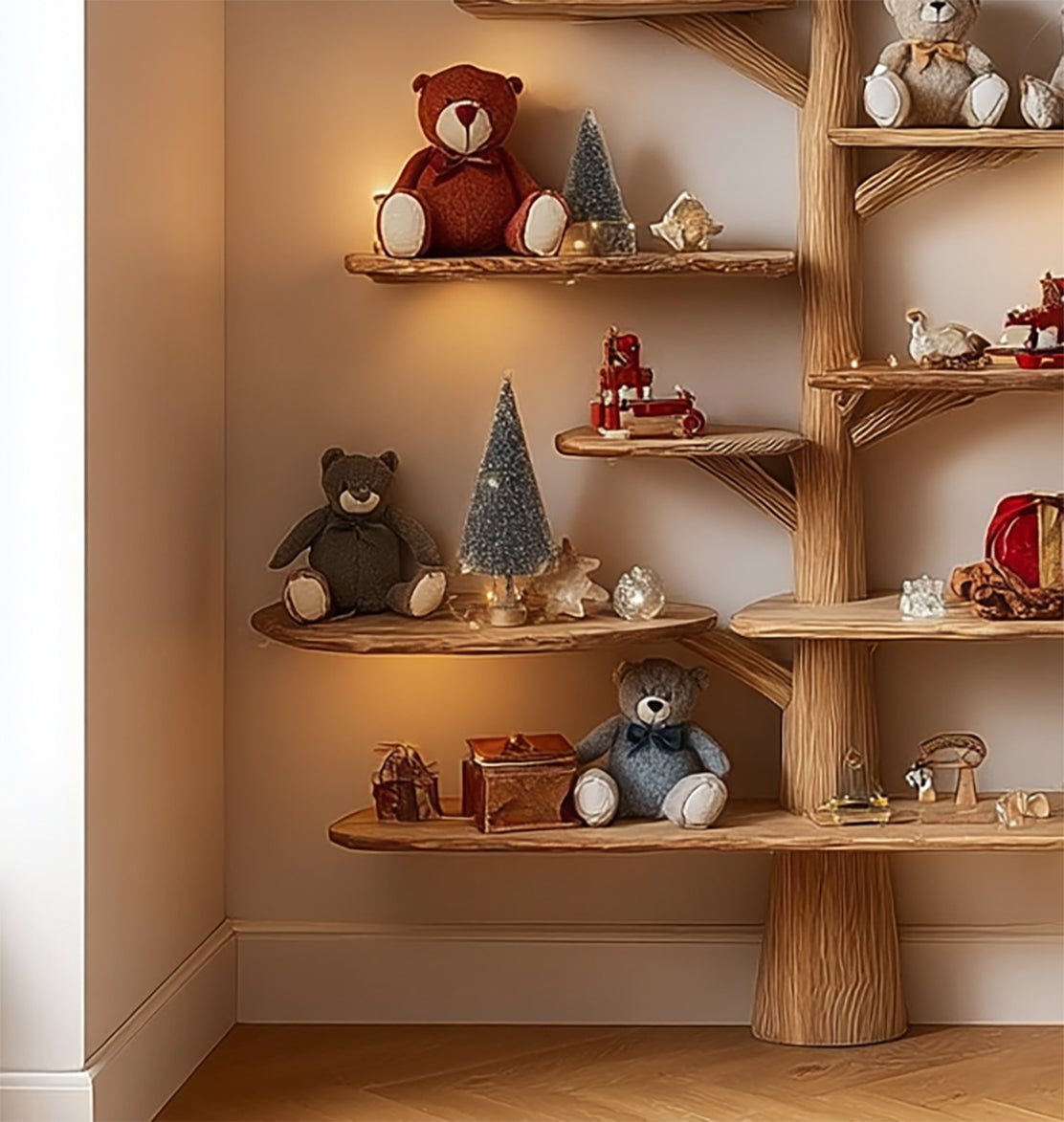 Kinderzimmer Baumregal – Handgefertigt aus Massivholz, perfektes Geschenk