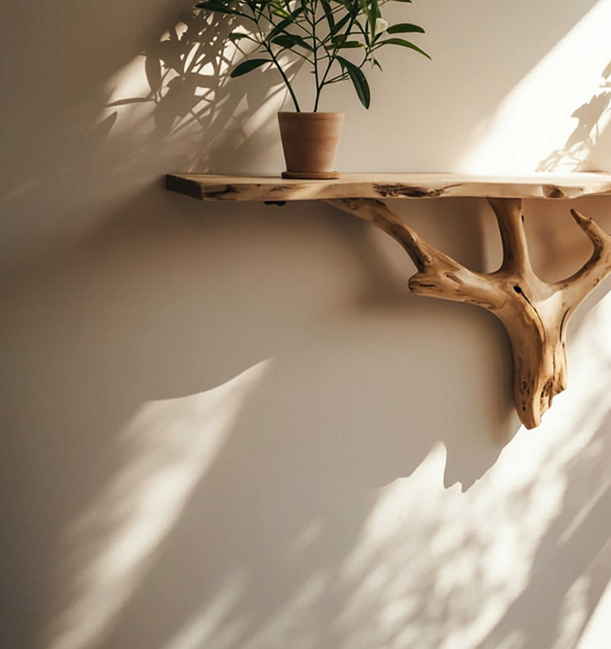 Rustikales Treibholz-Regal – Handgefertigtes Massivholz-Board & Wanddekor