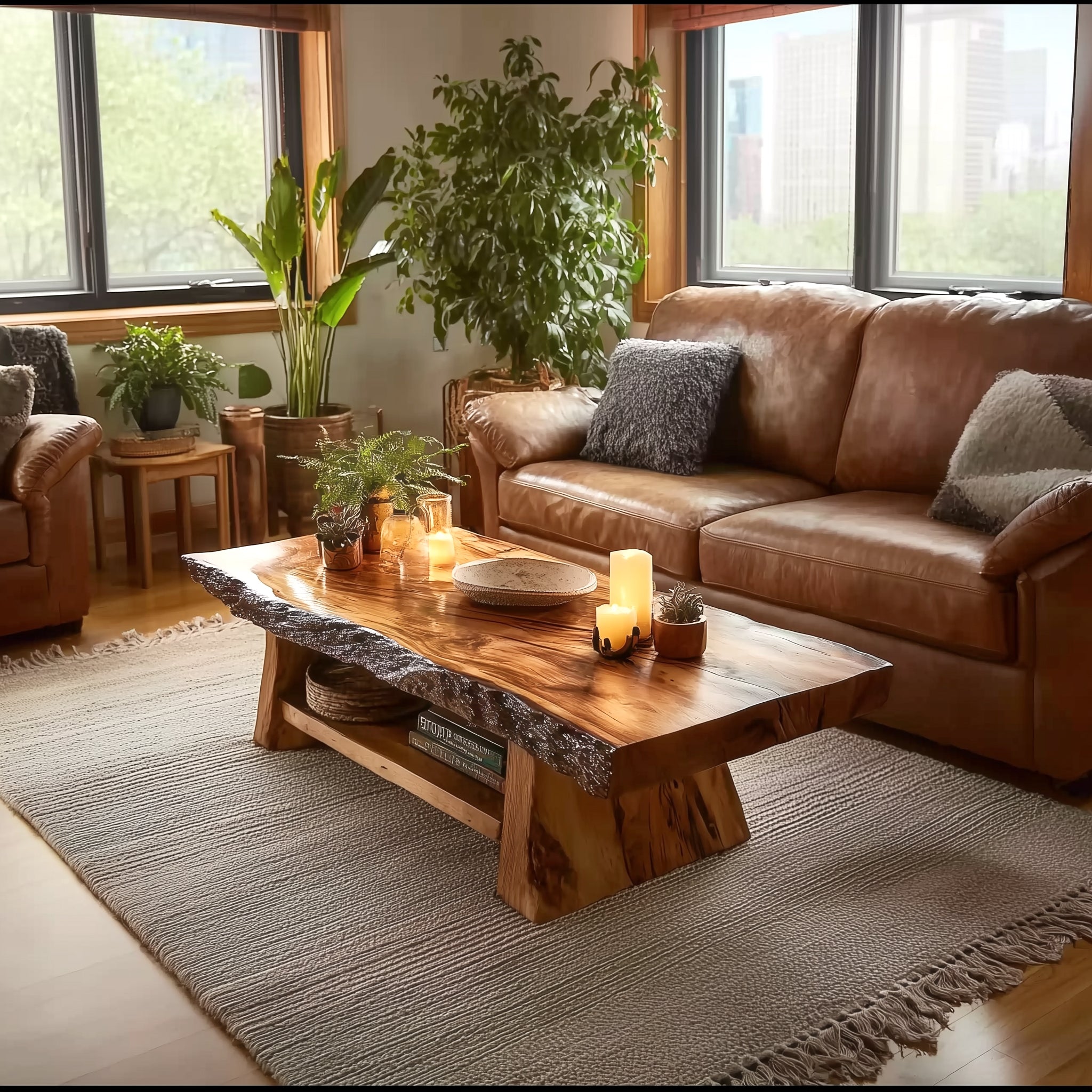 Couchtisch & Beistelltisch – Rustikales Mid-Century Vintage-Möbel