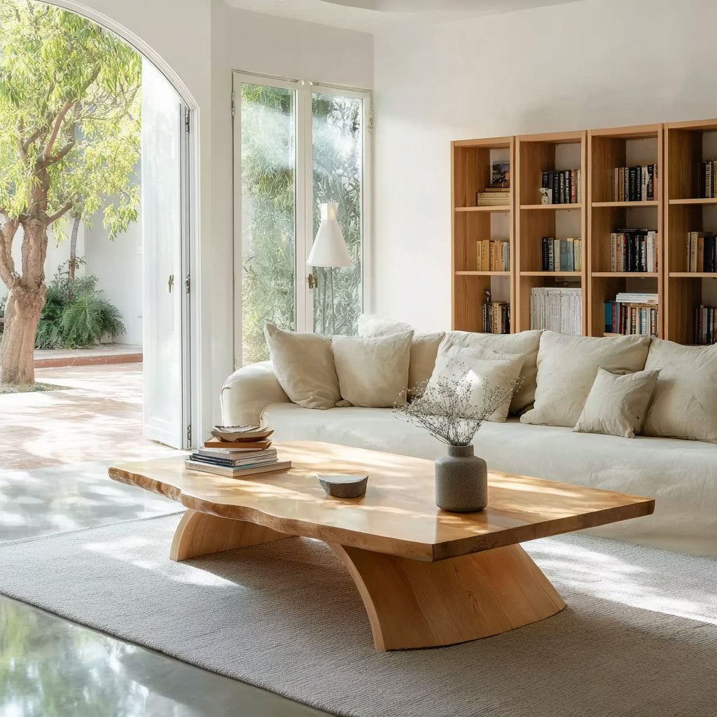 Rustikaler Holzcouchtisch – Handgefertigte Massivholz-Deko im Landhausstil