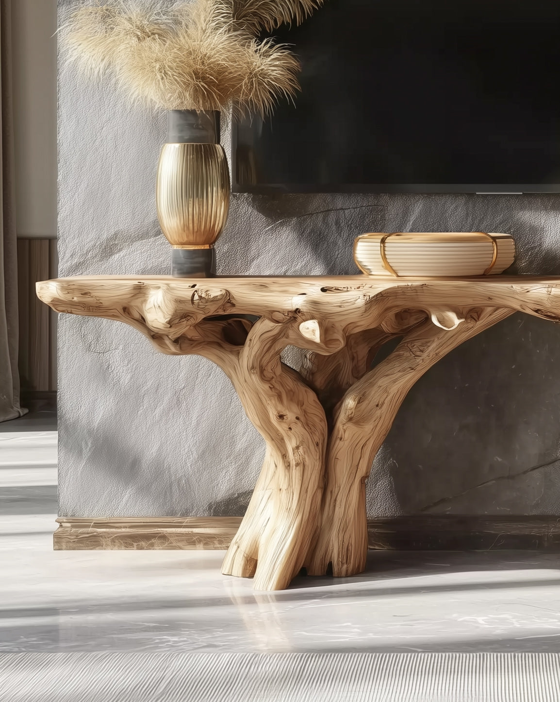 Rustikales TV-Board aus Massivholz – Handgefertigte Landhaus-Konsole