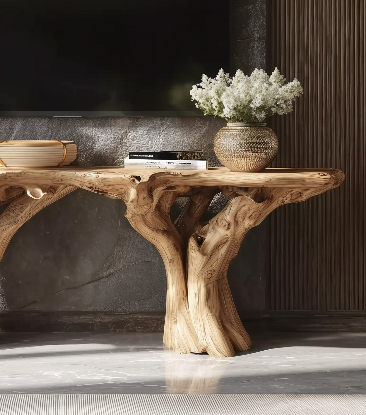 Rustikales TV-Board aus Massivholz – Handgefertigte Landhaus-Konsole