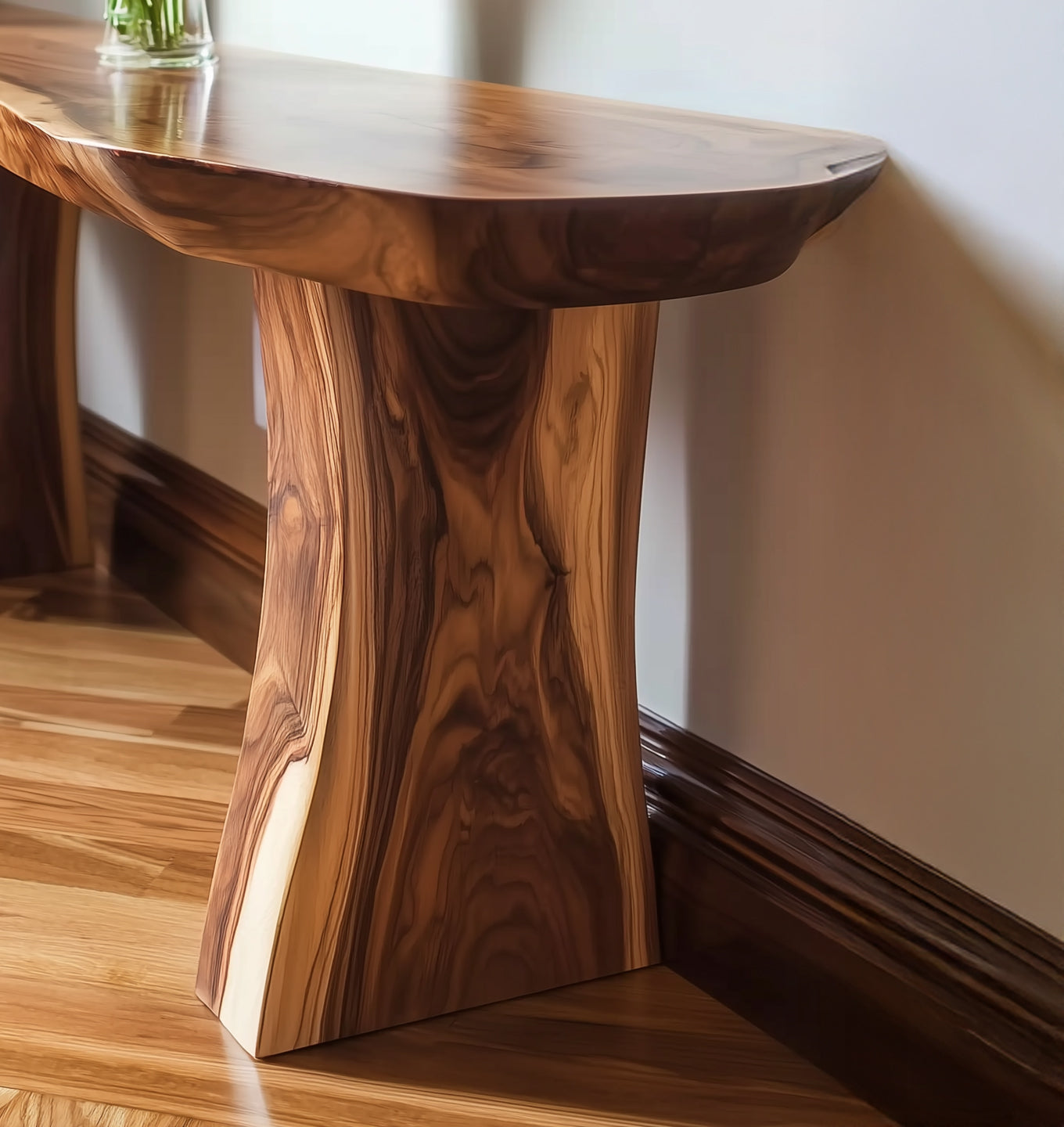 Rustikaler Massivholz-Konsolentisch – Farmhouse-Flur oder moderner Sofatisch