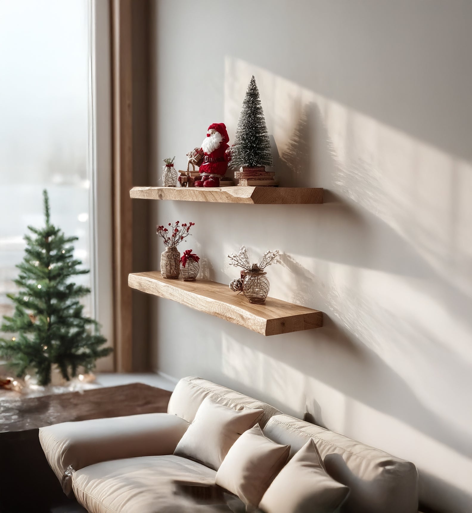 Schwebendes Eckregal – Baumkante Bücherregal für Kinderzimmer & Geschenk