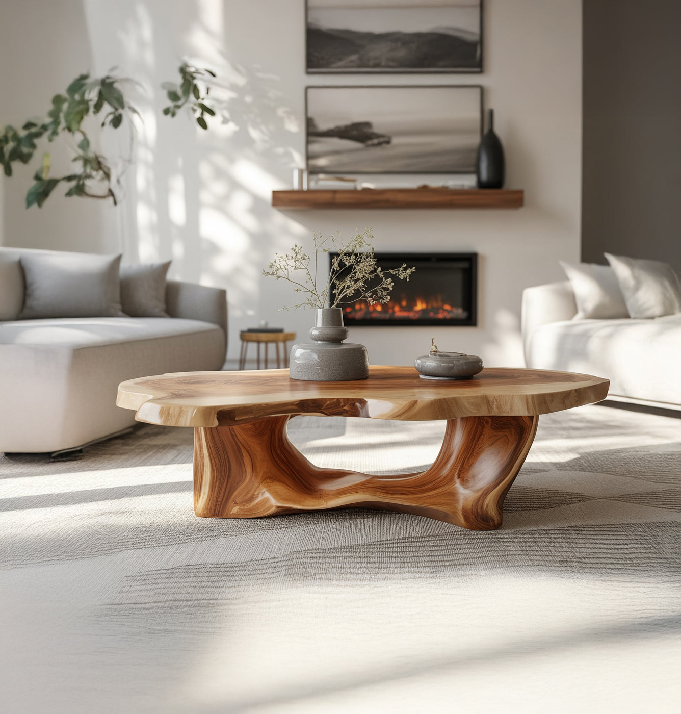 Handgefertigter Treibholz-Couchtisch – Massivholz Wohnzimmertisch aus Recyclingholz